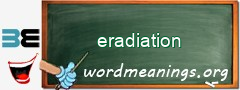 WordMeaning blackboard for eradiation